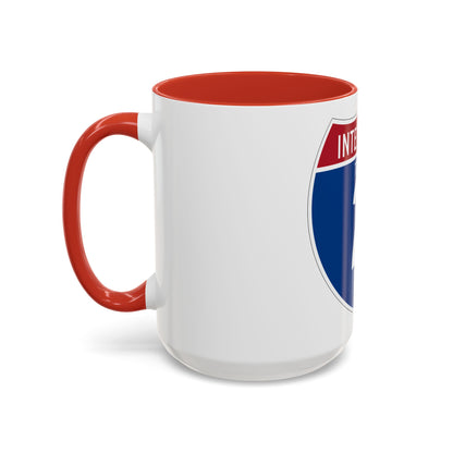 Interstate 2 (U.S. Highways) Accent Coffee Mug