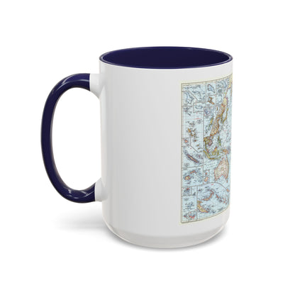 Pacific Ocean (1952) (Map) Accent Coffee Mug