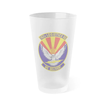 162d Logistics Squadron (U.S. Air Force) Frosted Pint Glass 16oz-16oz-Frosted-Go Mug Yourself