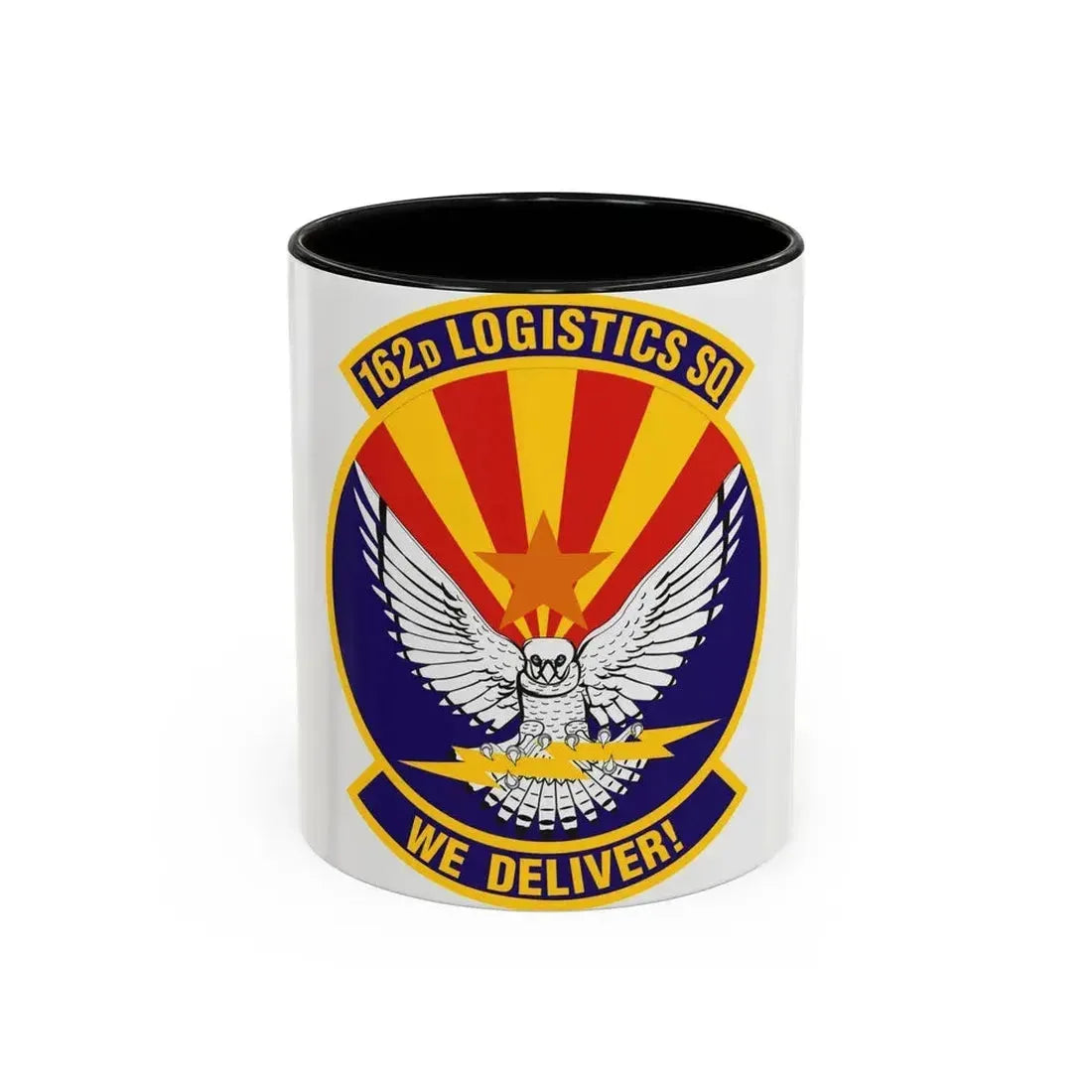162d Logistics Squadron (U.S. Air Force) Accent Coffee Mug 11oz Black - Go Mug Yourself
