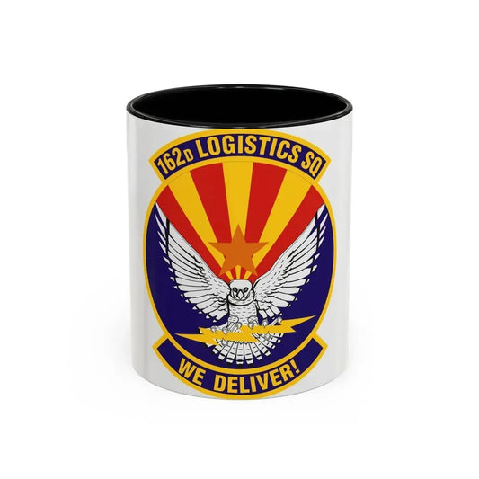 162d Logistics Squadron (U.S. Air Force) Accent Coffee Mug 11oz Black - Go Mug Yourself