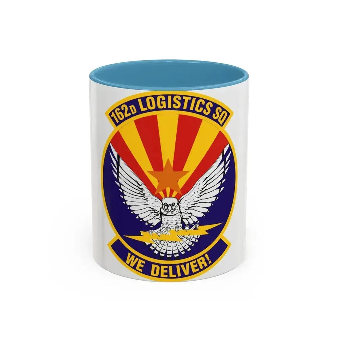 162d Logistics Squadron (U.S. Air Force) Accent Coffee Mug 11oz Light Blue - Go Mug Yourself
