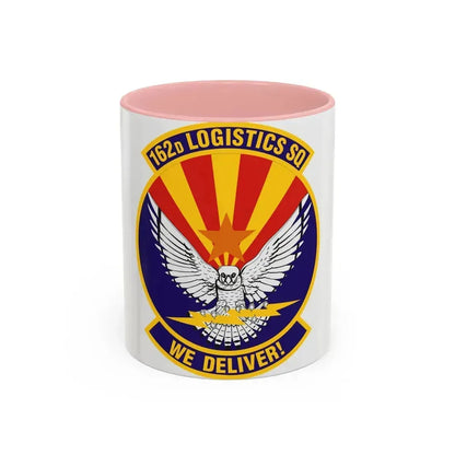 162d Logistics Squadron (U.S. Air Force) Accent Coffee Mug 11oz Pink - Go Mug Yourself