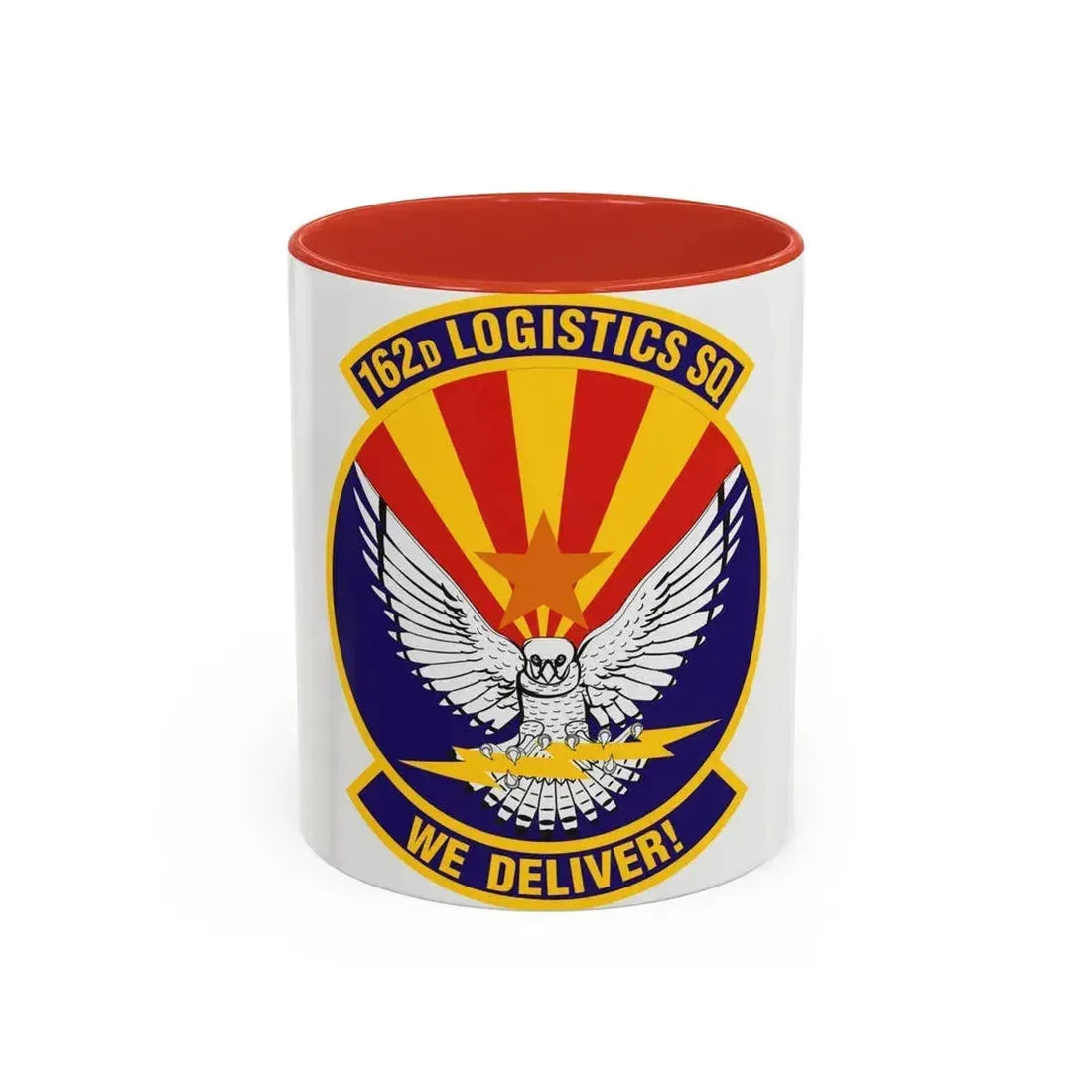 162d Logistics Squadron (U.S. Air Force) Accent Coffee Mug 11oz Red - Go Mug Yourself