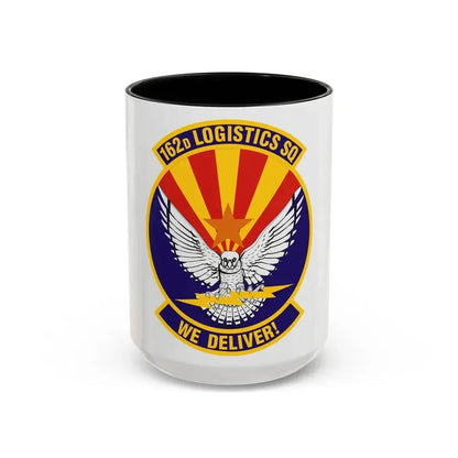 162d Logistics Squadron (U.S. Air Force) Accent Coffee Mug 15oz Black - Go Mug Yourself