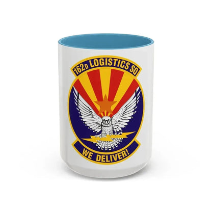 162d Logistics Squadron (U.S. Air Force) Accent Coffee Mug 15oz Light Blue - Go Mug Yourself