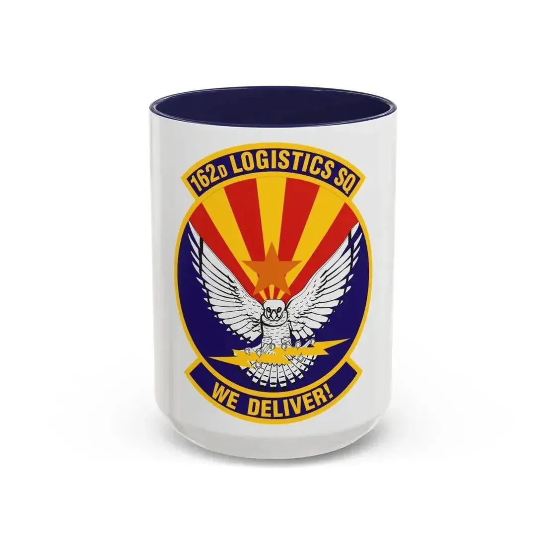 162d Logistics Squadron (U.S. Air Force) Accent Coffee Mug 15oz Navy - Go Mug Yourself