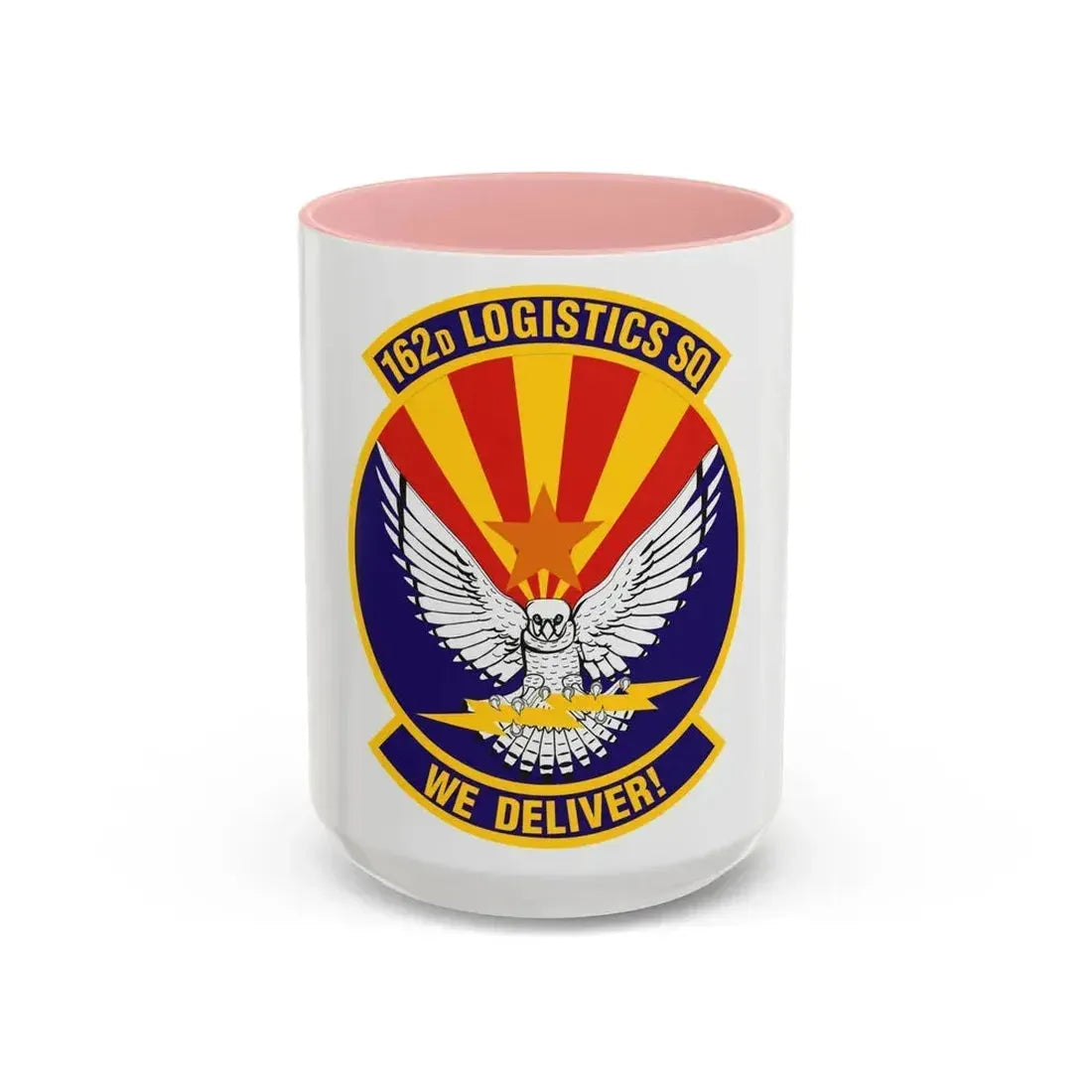 162d Logistics Squadron (U.S. Air Force) Accent Coffee Mug 15oz Pink - Go Mug Yourself