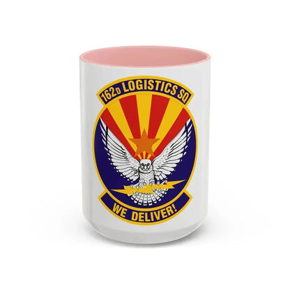 162d Logistics Squadron (U.S. Air Force) Accent Coffee Mug 15oz Pink - Go Mug Yourself