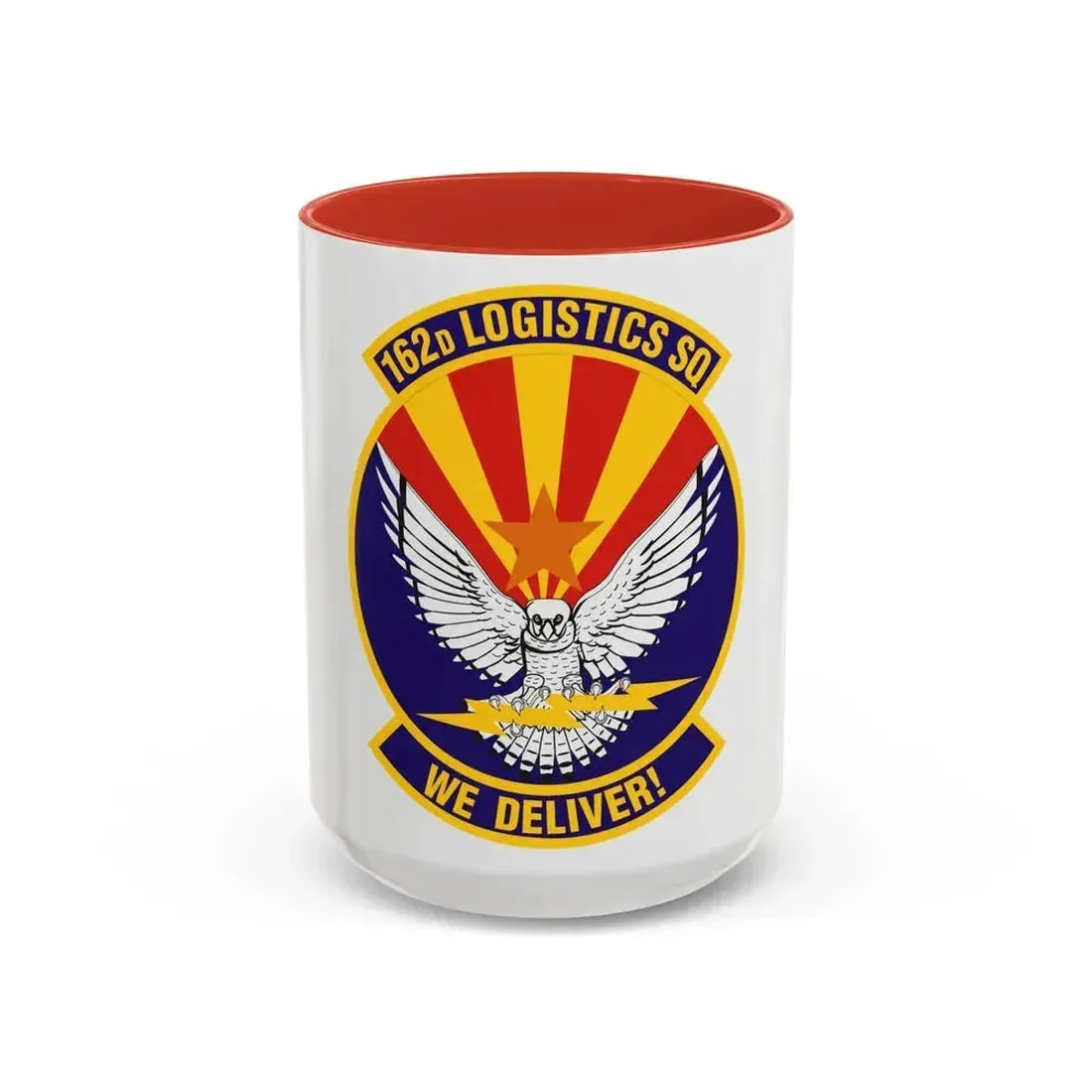 162d Logistics Squadron (U.S. Air Force) Accent Coffee Mug 15oz Red - Go Mug Yourself