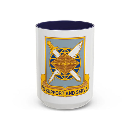 Finance Corps (U.S. Army) Accent Coffee Mug-15oz-Navy-Go Mug Yourself