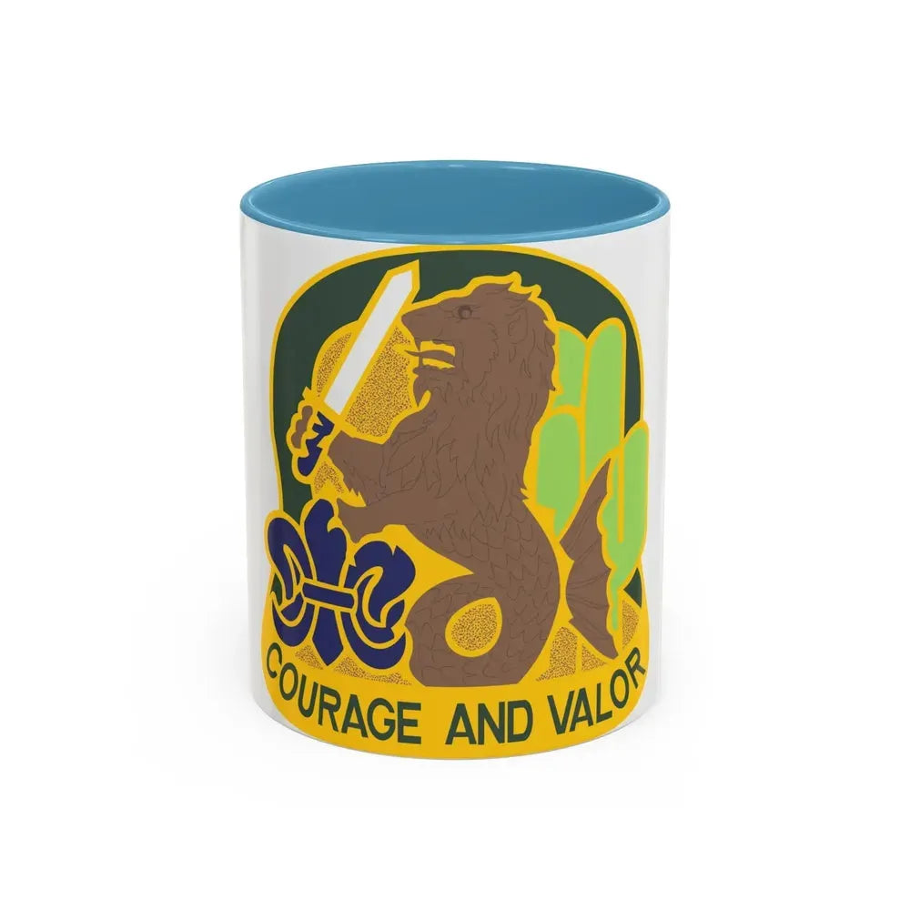 163 Armored Brigade v2 (U.S. Army) Accent Coffee Mug 11oz Light Blue - Go Mug Yourself