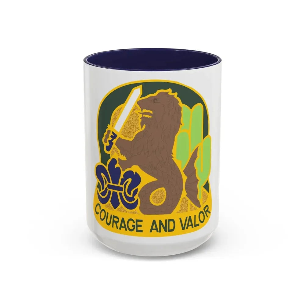 163 Armored Brigade v2 (U.S. Army) Accent Coffee Mug 15oz Navy - Go Mug Yourself