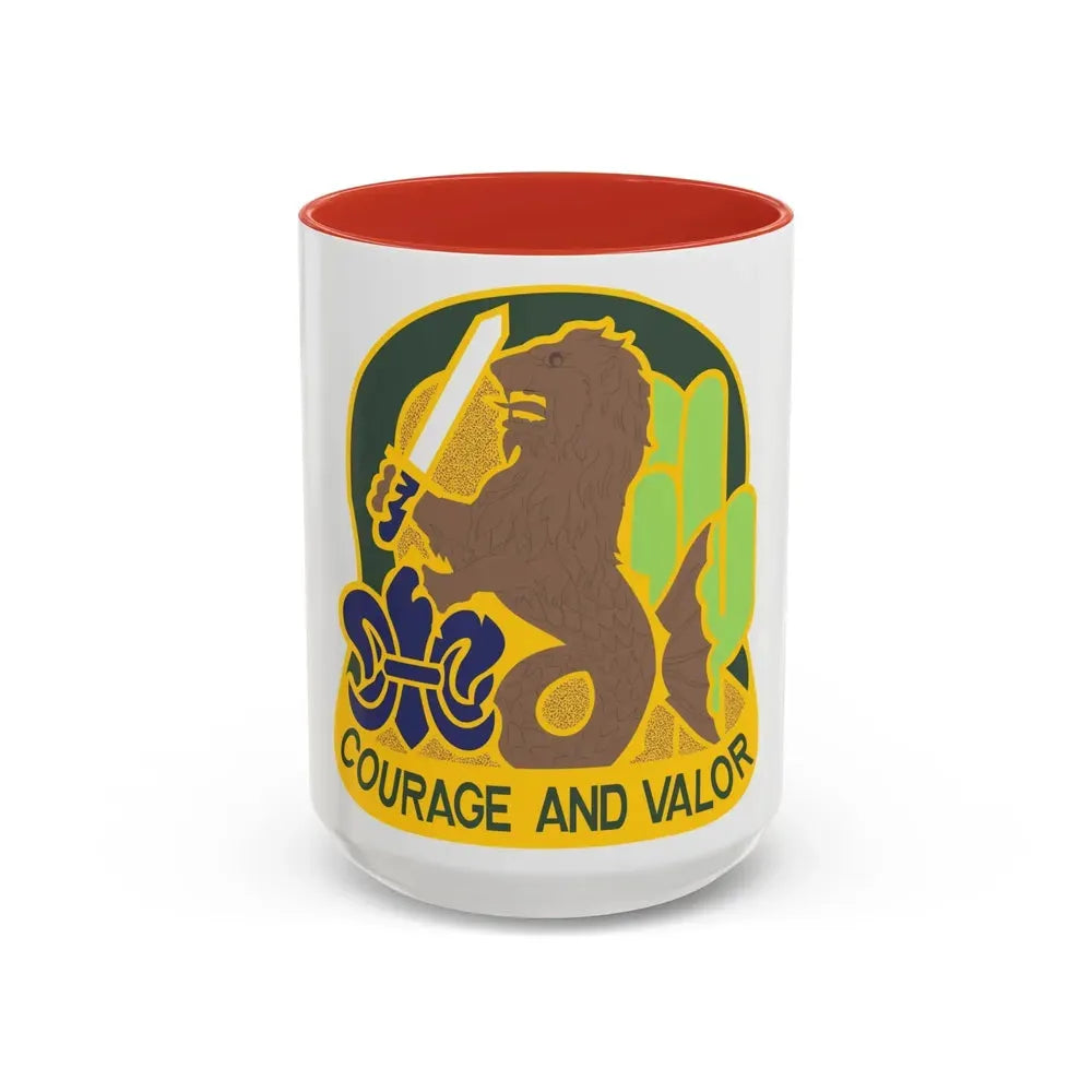 163 Armored Brigade v2 (U.S. Army) Accent Coffee Mug 15oz Red - Go Mug Yourself