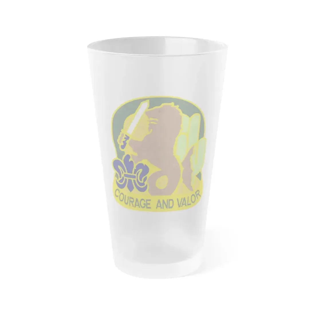 163 Armored Brigade v2 (U.S. Army) Frosted Pint Glass 16oz Default Title - Go Mug Yourself