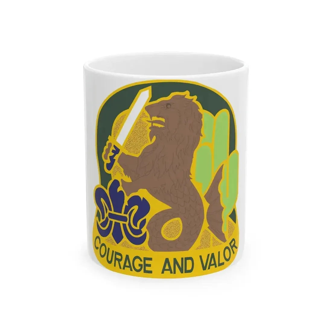 163 Armored Brigade v2 (U.S. Army) White Coffee Mug 11oz - Go Mug Yourself