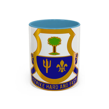 163 Cavalry Regiment (U.S. Army) Accent Coffee Mug-11oz-Light Blue-Go Mug Yourself