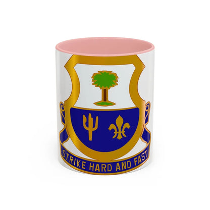 163 Cavalry Regiment (U.S. Army) Accent Coffee Mug-11oz-Pink-Go Mug Yourself