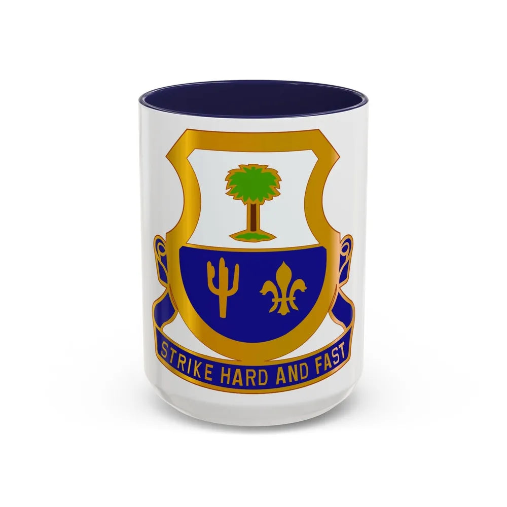 163 Cavalry Regiment (U.S. Army) Accent Coffee Mug-15oz-Navy-Go Mug Yourself