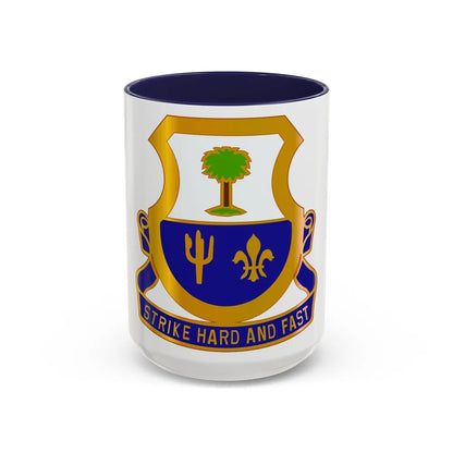 163 Cavalry Regiment (U.S. Army) Accent Coffee Mug-15oz-Navy-Go Mug Yourself