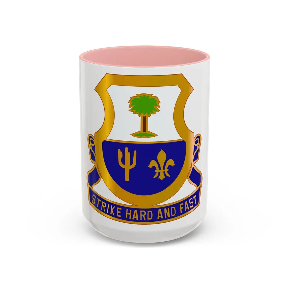 163 Cavalry Regiment (U.S. Army) Accent Coffee Mug-15oz-Pink-Go Mug Yourself