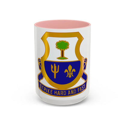 163 Cavalry Regiment (U.S. Army) Accent Coffee Mug-15oz-Pink-Go Mug Yourself