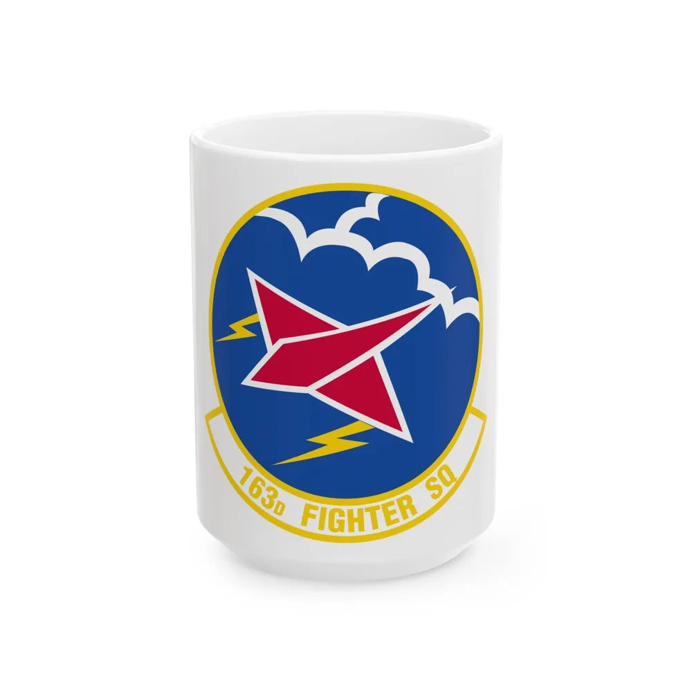 163 Fighter Squadron (U.S. Air Force) White Coffee Mug-15oz-Go Mug Yourself