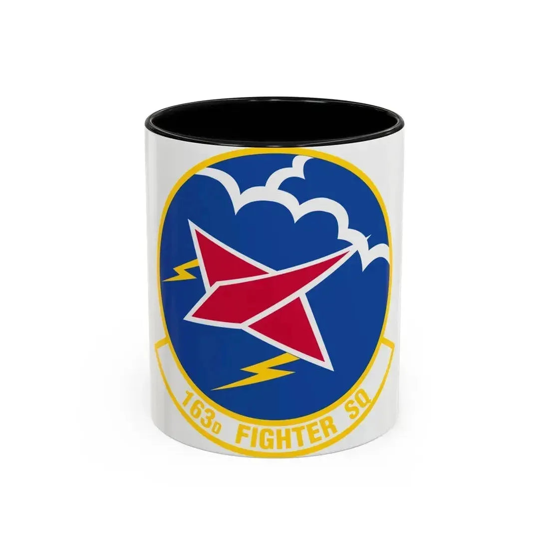 163 Fighter Squadron (U.S. Air Force) Accent Coffee Mug 11oz Black - Go Mug Yourself