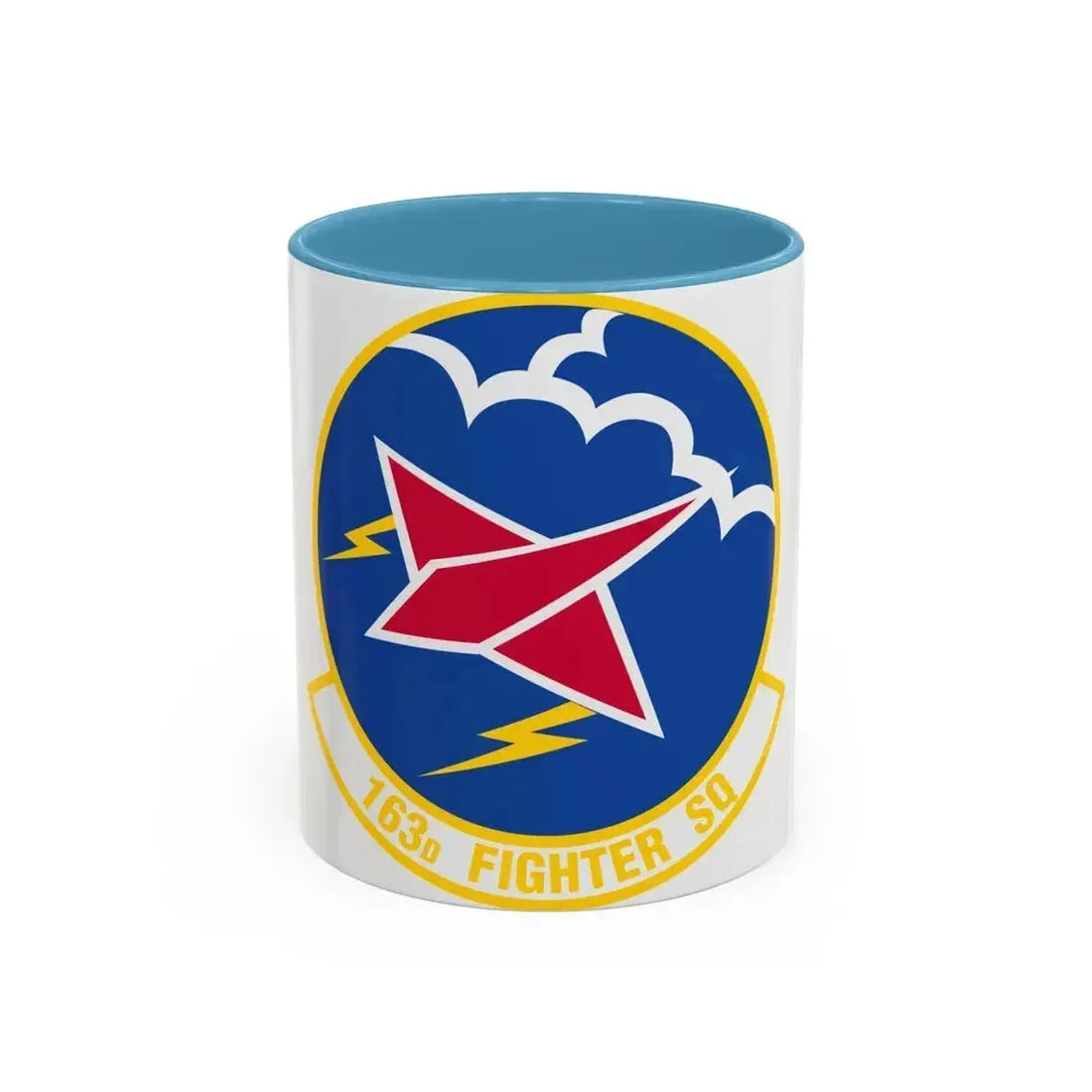 163 Fighter Squadron (U.S. Air Force) Accent Coffee Mug 11oz Light Blue - Go Mug Yourself