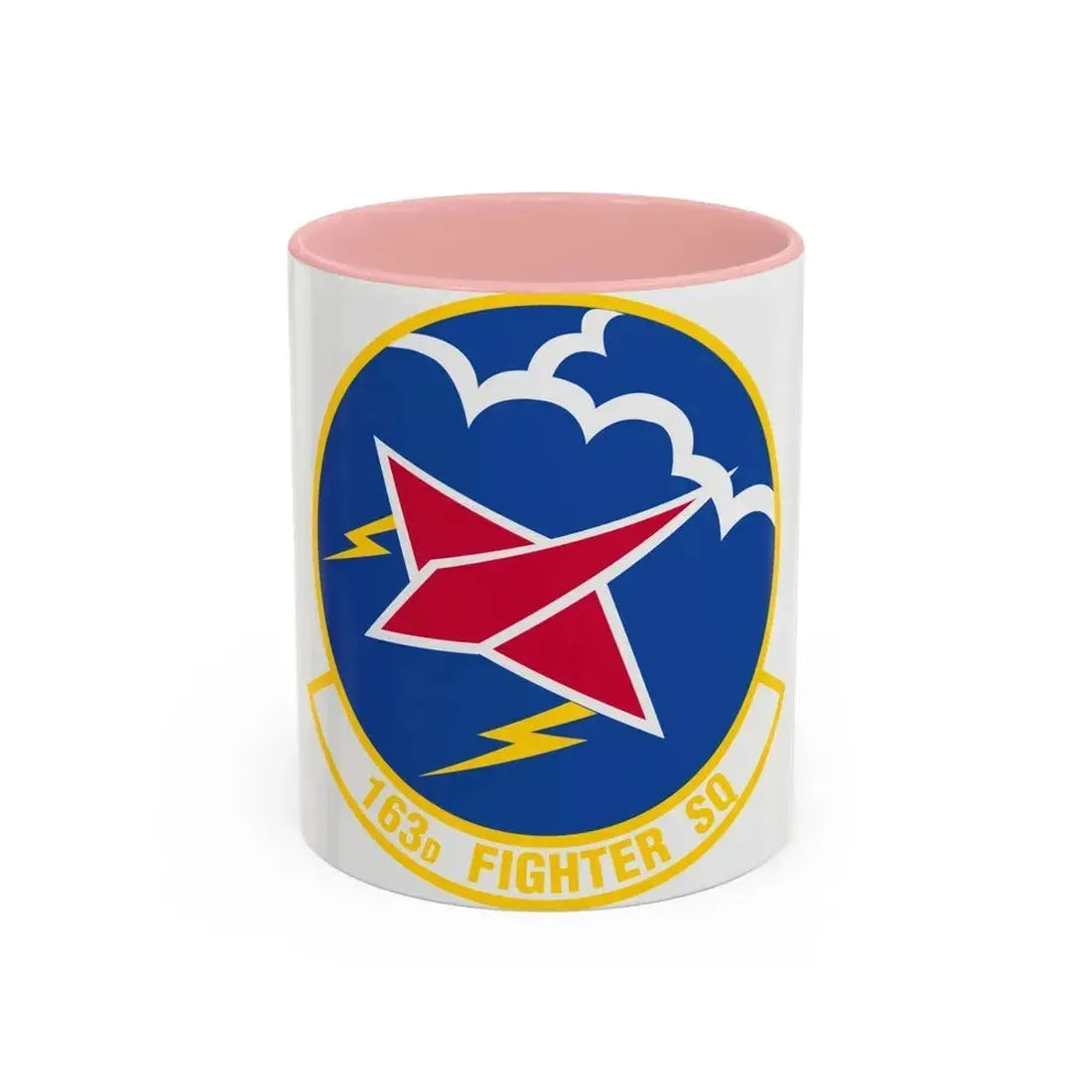 163 Fighter Squadron (U.S. Air Force) Accent Coffee Mug 11oz Pink - Go Mug Yourself