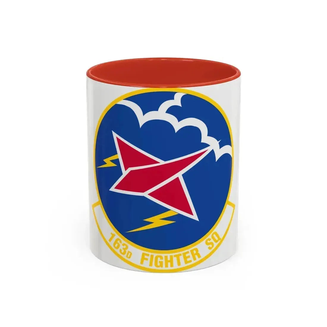 163 Fighter Squadron (U.S. Air Force) Accent Coffee Mug 11oz Red - Go Mug Yourself