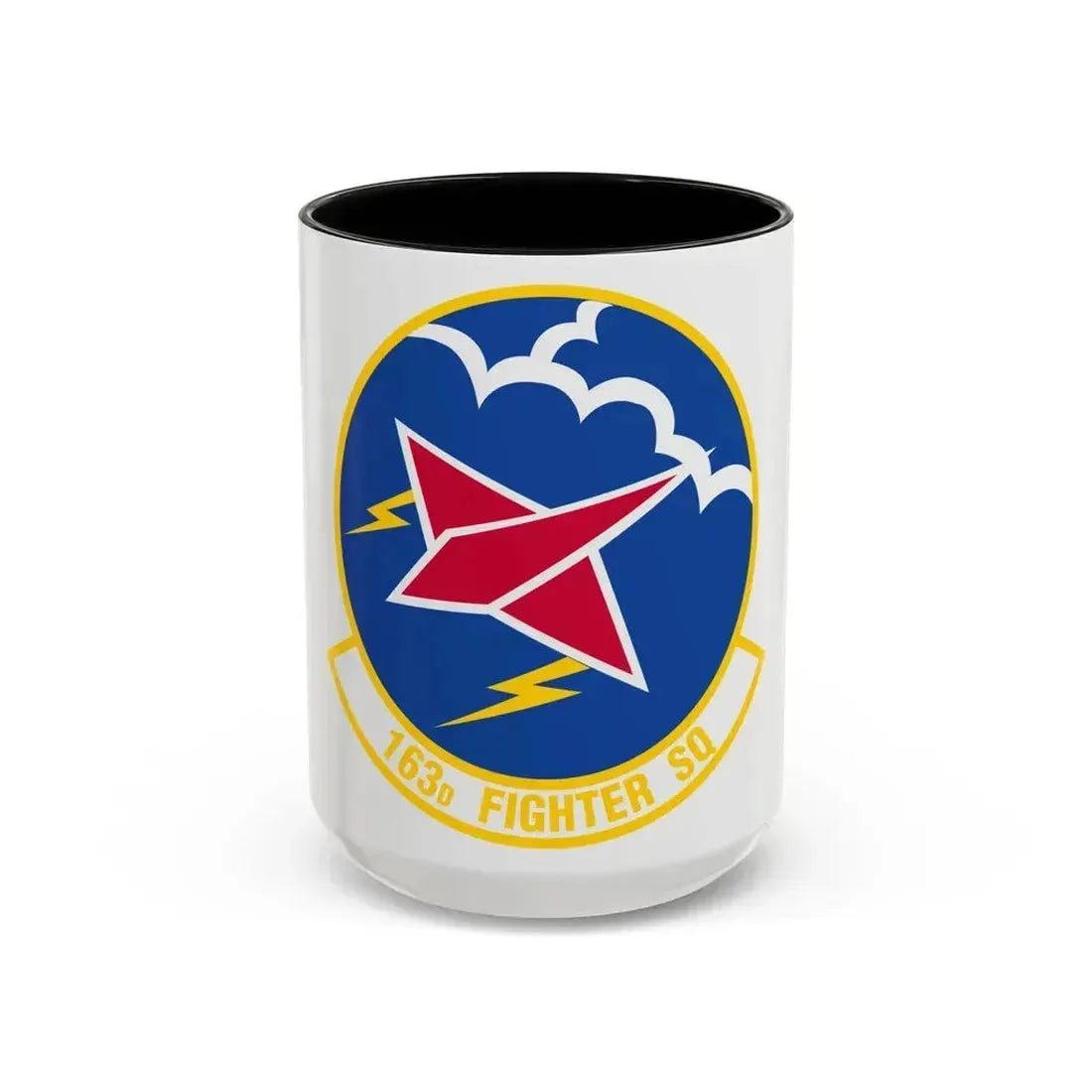 163 Fighter Squadron (U.S. Air Force) Accent Coffee Mug 15oz Black - Go Mug Yourself