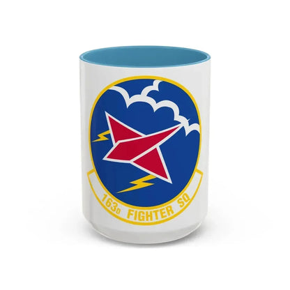 163 Fighter Squadron (U.S. Air Force) Accent Coffee Mug 15oz Light Blue - Go Mug Yourself