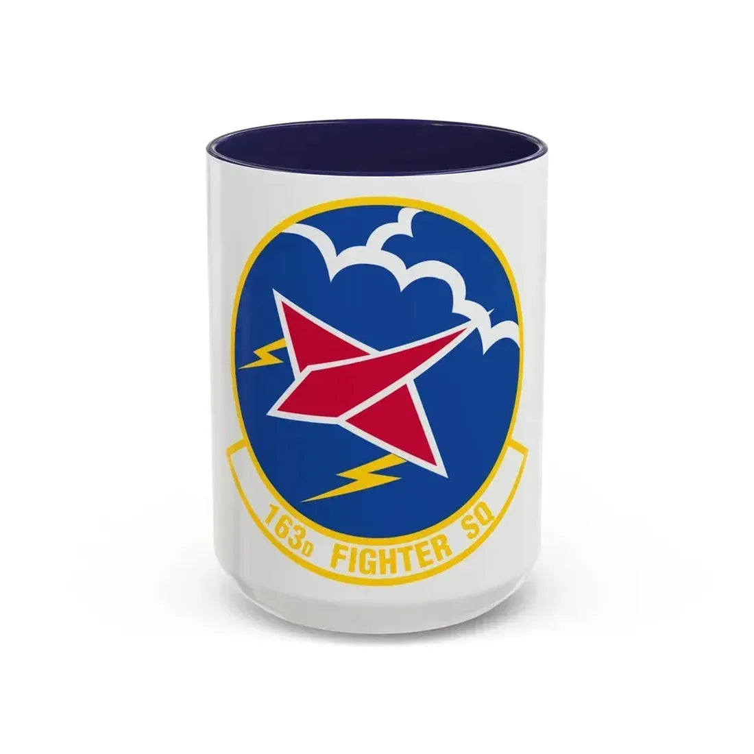 163 Fighter Squadron (U.S. Air Force) Accent Coffee Mug 15oz Navy - Go Mug Yourself