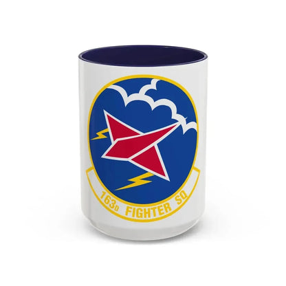 163 Fighter Squadron (U.S. Air Force) Accent Coffee Mug 15oz Navy - Go Mug Yourself