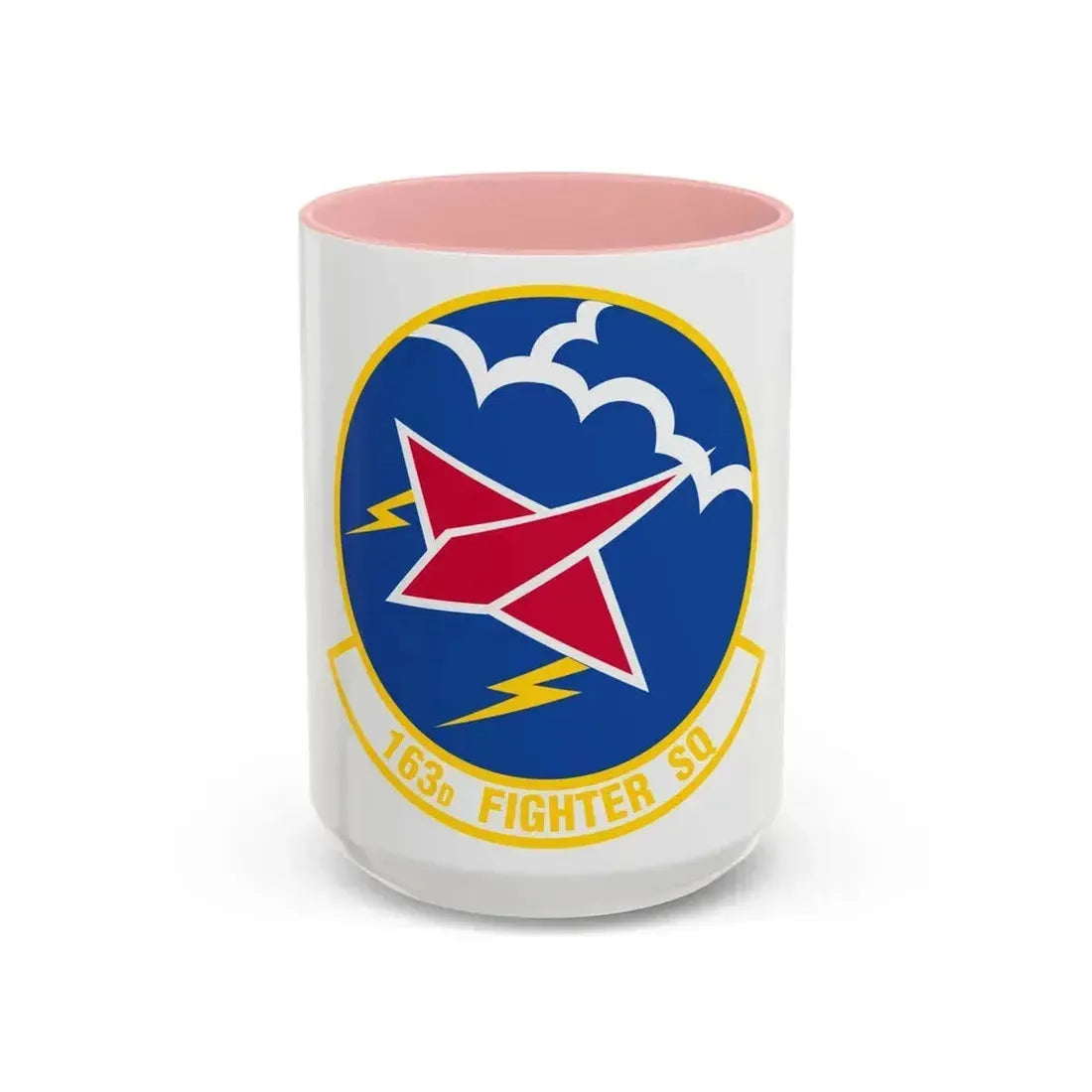 163 Fighter Squadron (U.S. Air Force) Accent Coffee Mug 15oz Pink - Go Mug Yourself