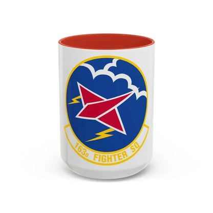 163 Fighter Squadron (U.S. Air Force) Accent Coffee Mug 15oz Red - Go Mug Yourself