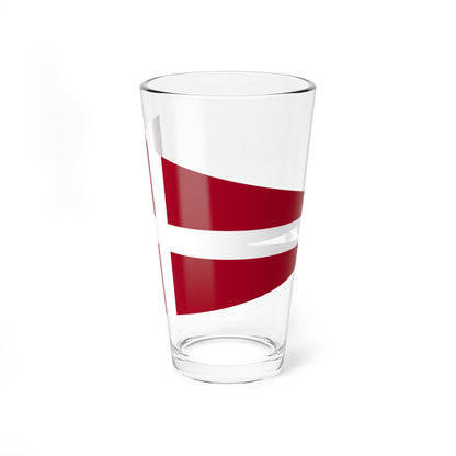 Naval Rank Flag of Denmark - Senior Officer Afloat (Denmark) Pint Glass 16oz