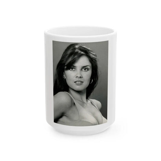 Caroline Munro #342 (Vintage Female Icon) White Coffee Mug-15oz-Go Mug Yourself