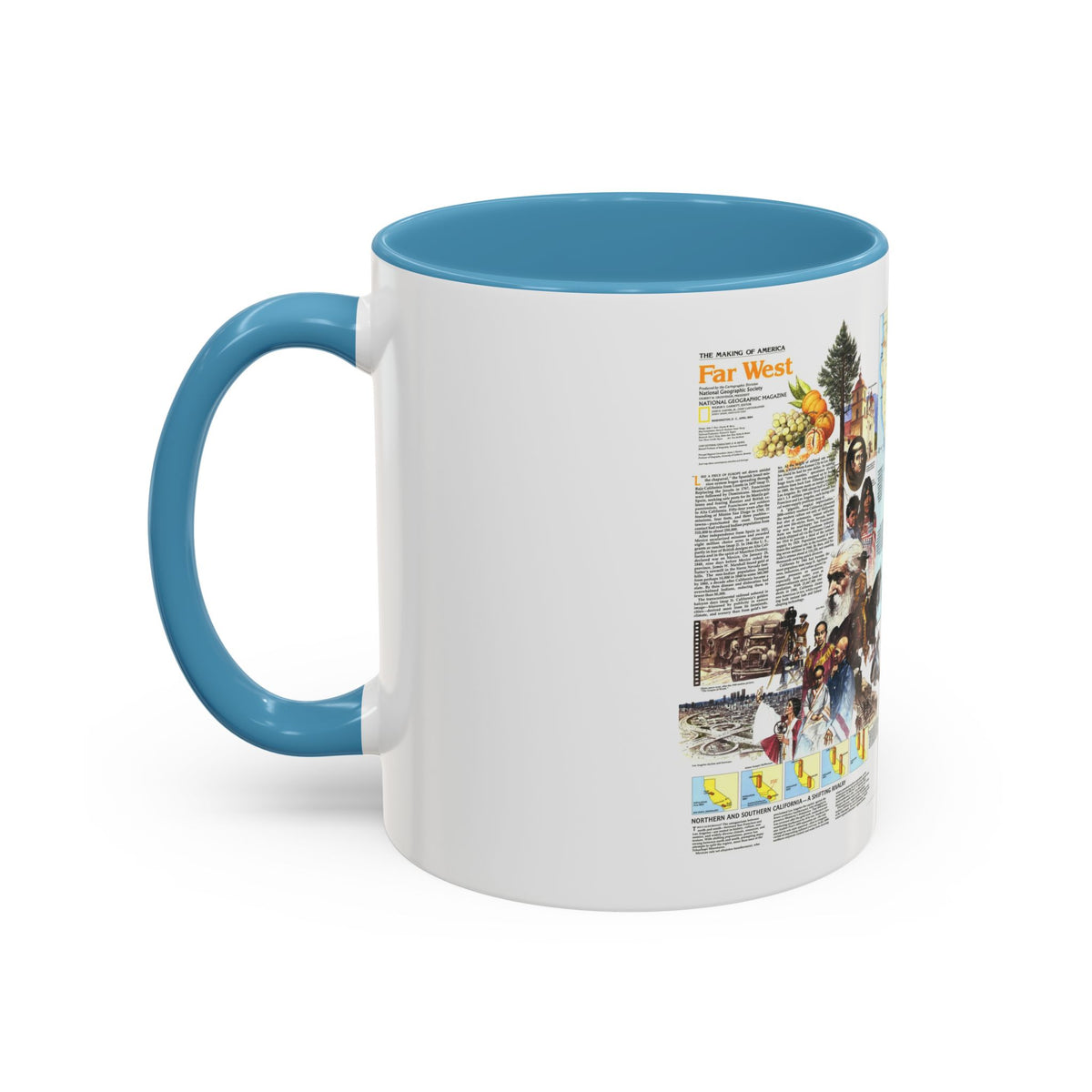 USA - Far West 2 (1984) (Map) Accent Coffee Mug