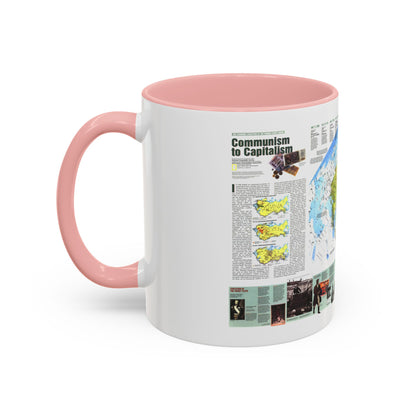 Russia - Communism to Capitalism (1993) (Map) Accent Coffee Mug