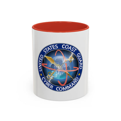 USCG Cyber Command (U.S. Coast Guard) Accent Coffee Mug
