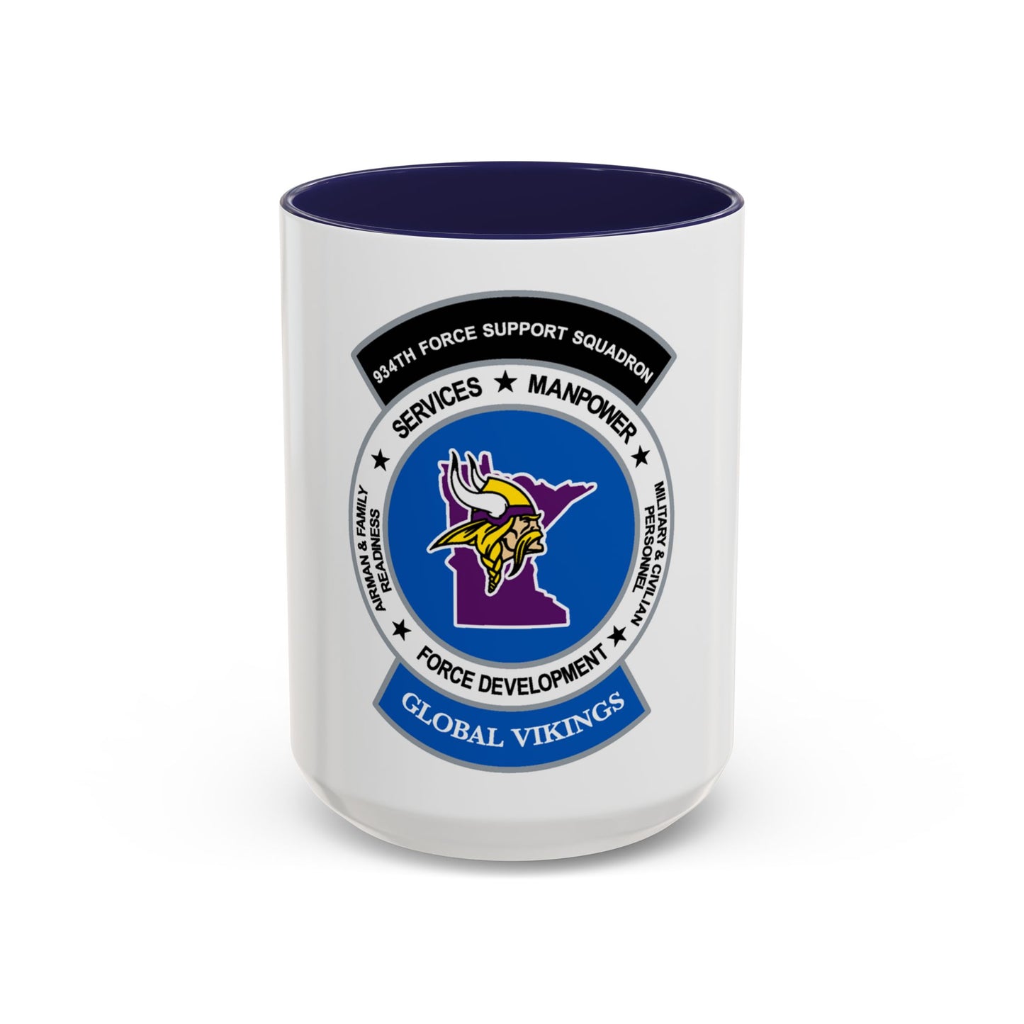 934th Force Support Sq. GLOBAL VIKINGS (U.S. Air Force) Accent Coffee Mug