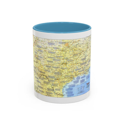 USA - Texas 1 (1986) (Map) Accent Coffee Mug