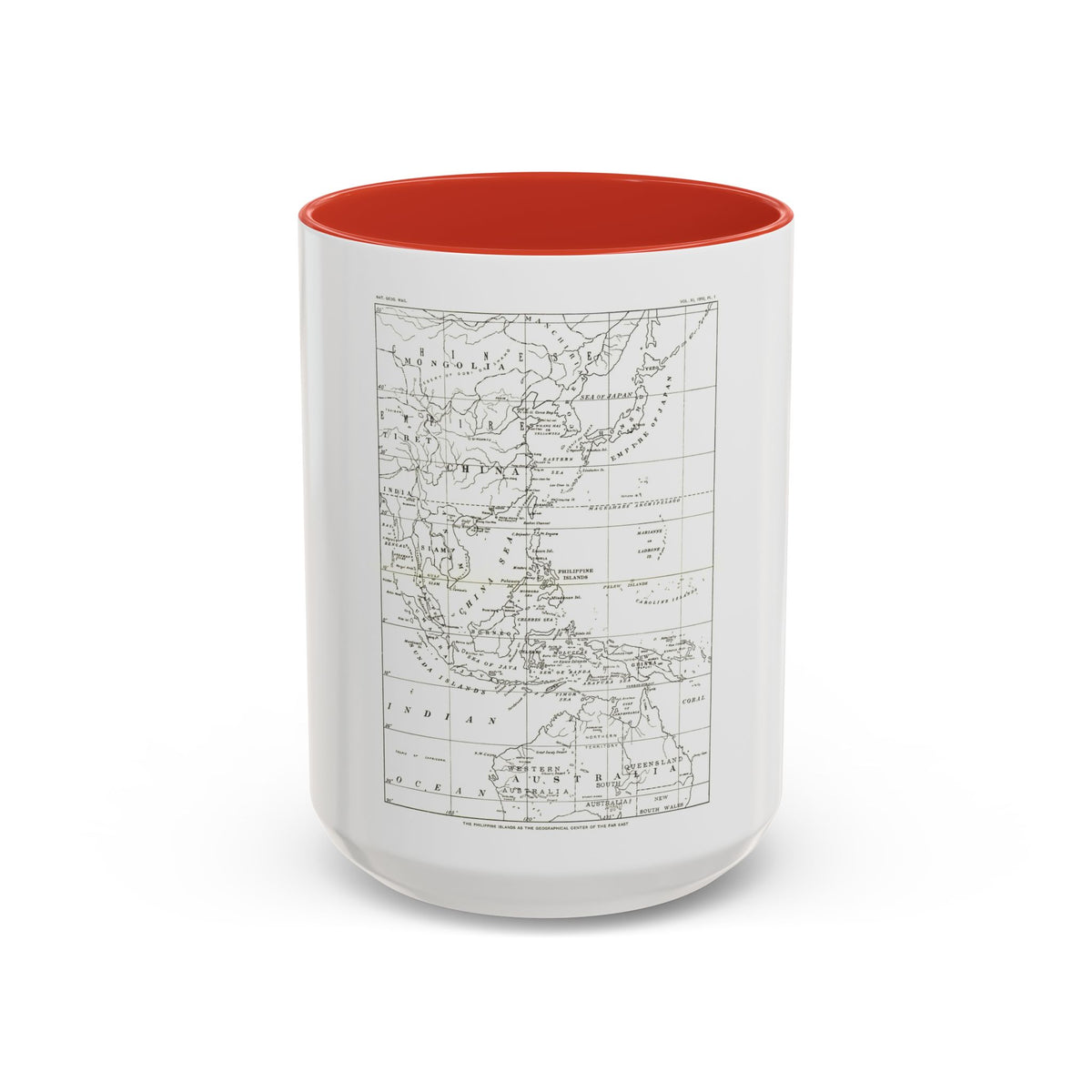 Philippines, The (1900) (Map) Accent Coffee Mug