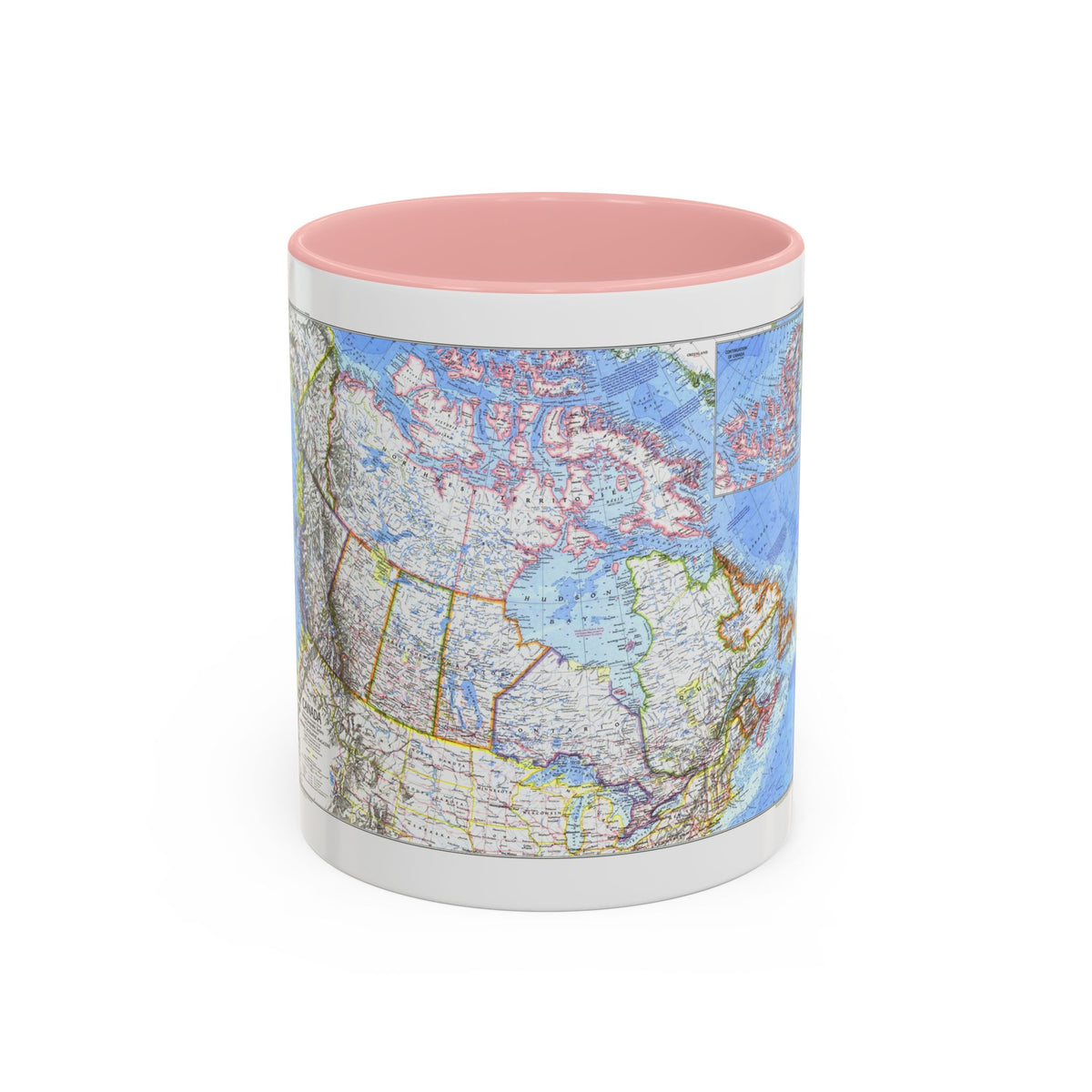 Canada (1972) (Map) Accent Coffee Mug