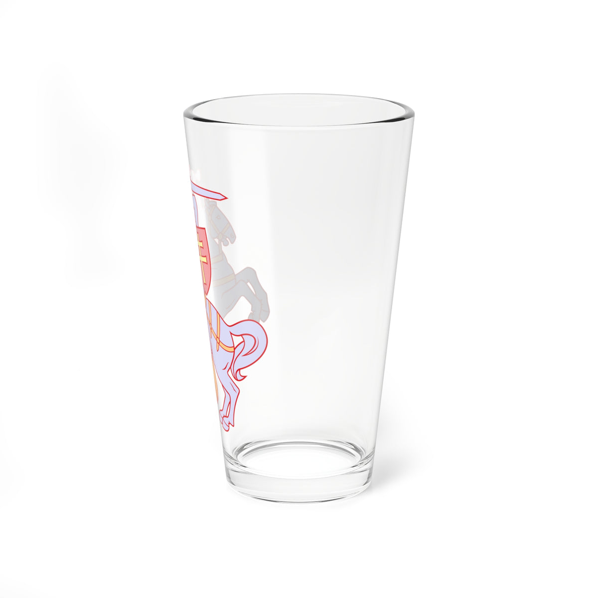 Pahonia-contour multi-color fill available (Belarus) (Coat of Arms) Pint Glass 16oz
