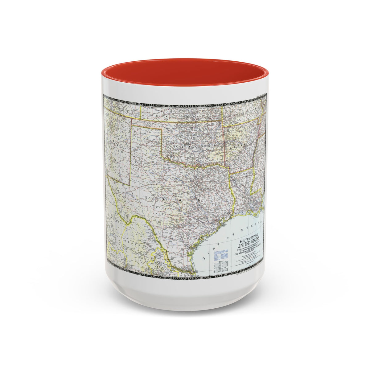 USA - South Central (1947) (Map) Accent Coffee Mug