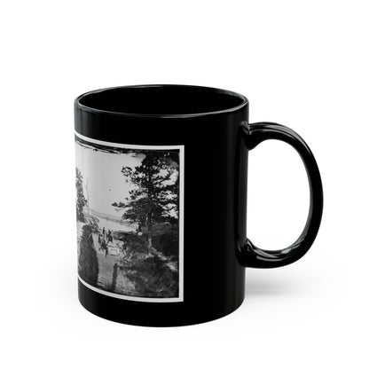 James River, Va. Confederate Gun In Battery Brooks (U.S. Civil War) Black Coffee Mug