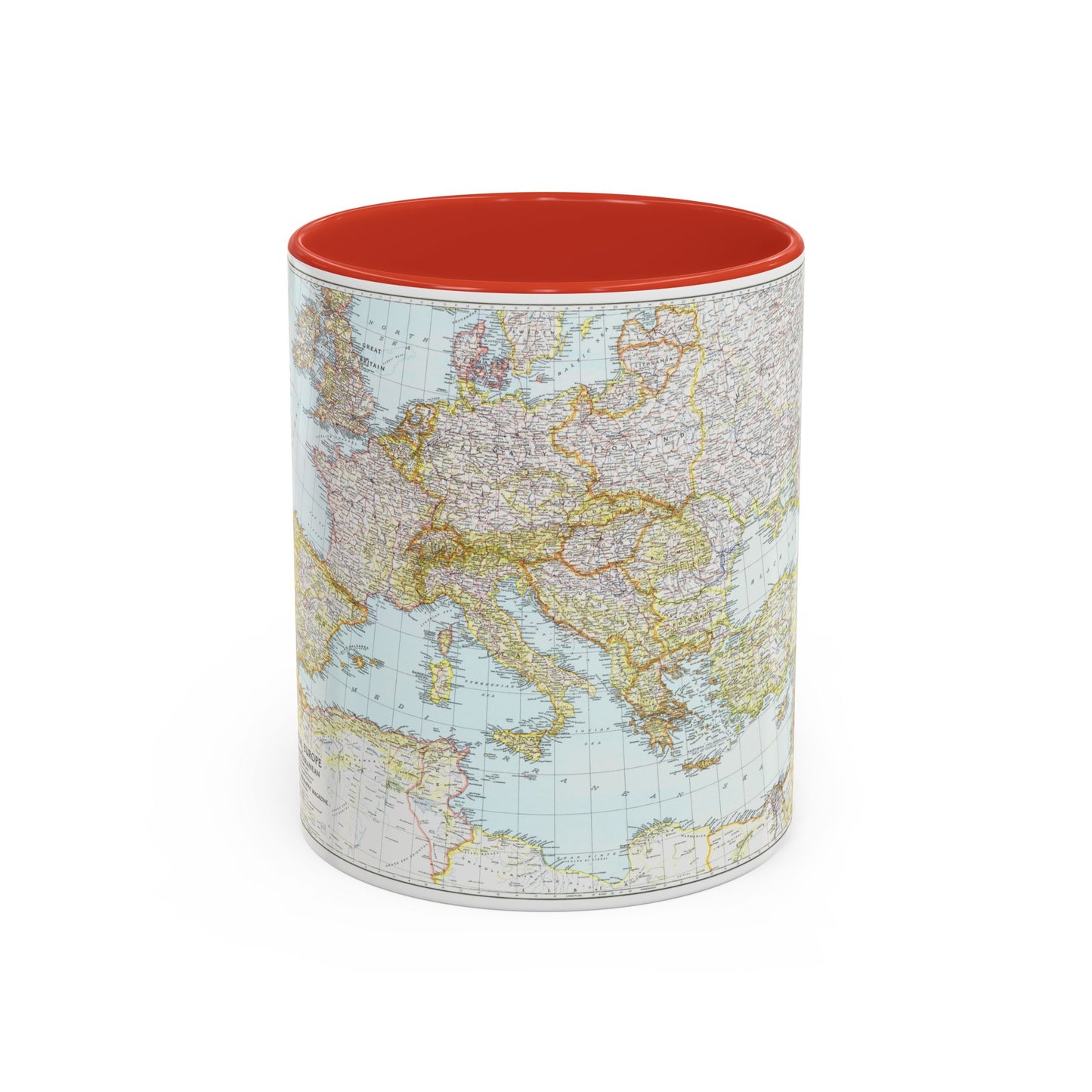 Tasse à café Accent Europe, Centre et Méditerranée 1er septembre 1939 (carte)